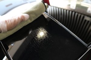 イオンデポジットの拭き取り作業