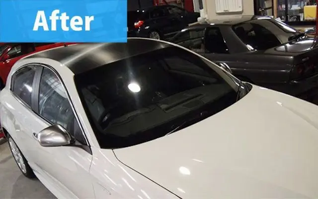 カーラッピングのビフォーアフター　ルーフ