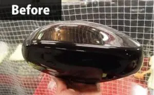 カーラッピングのビフォーアフター　サイドミラー