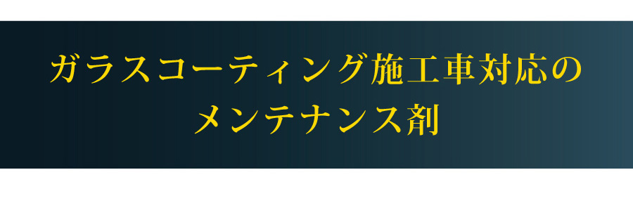 ガラスコーティング専用メンテナンス剤