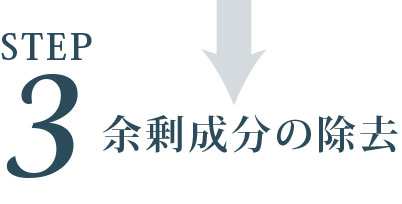 余剰成分の除去